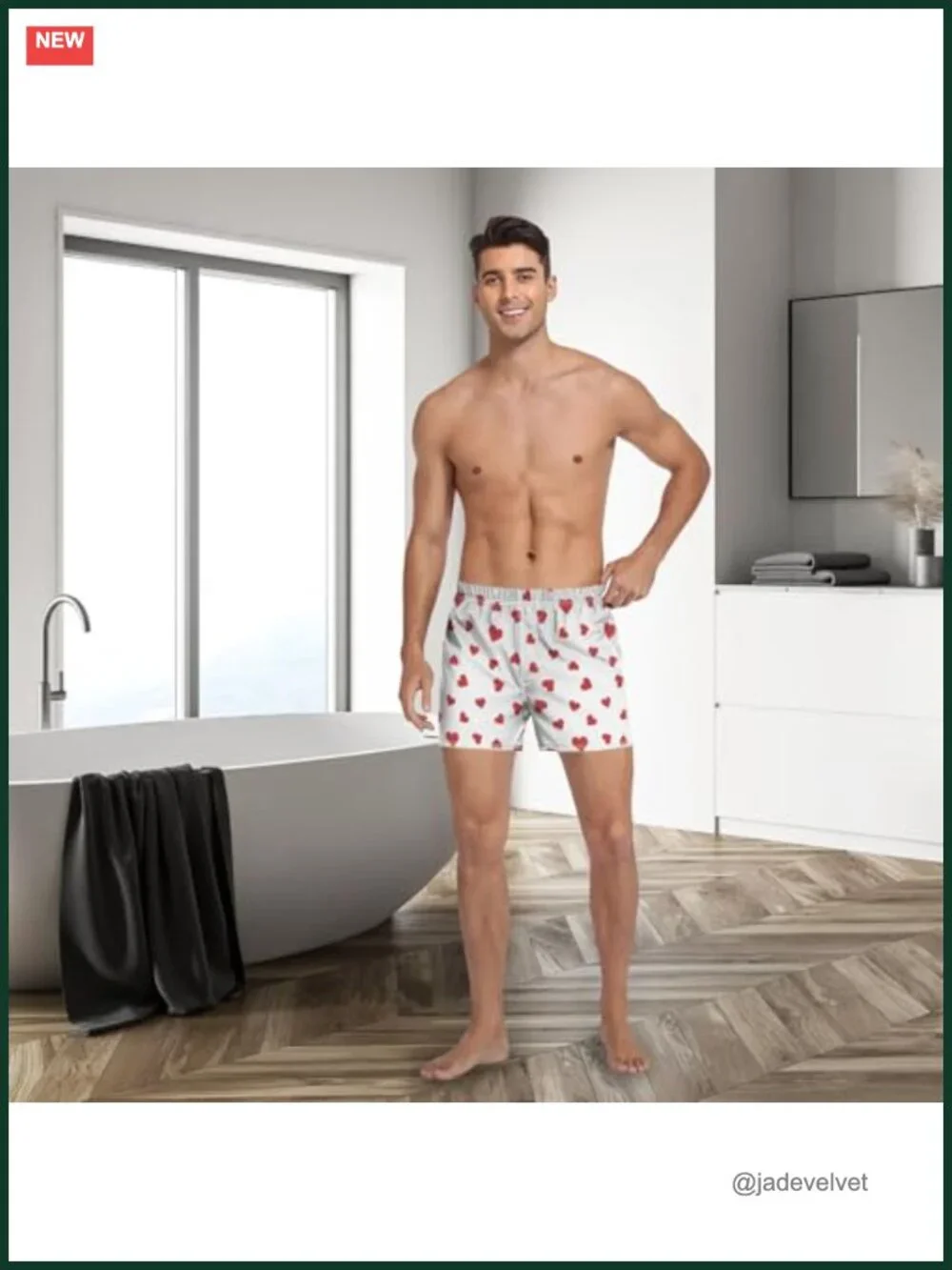 Cotton Boxer Shorts Loose Underwear with Button Fly